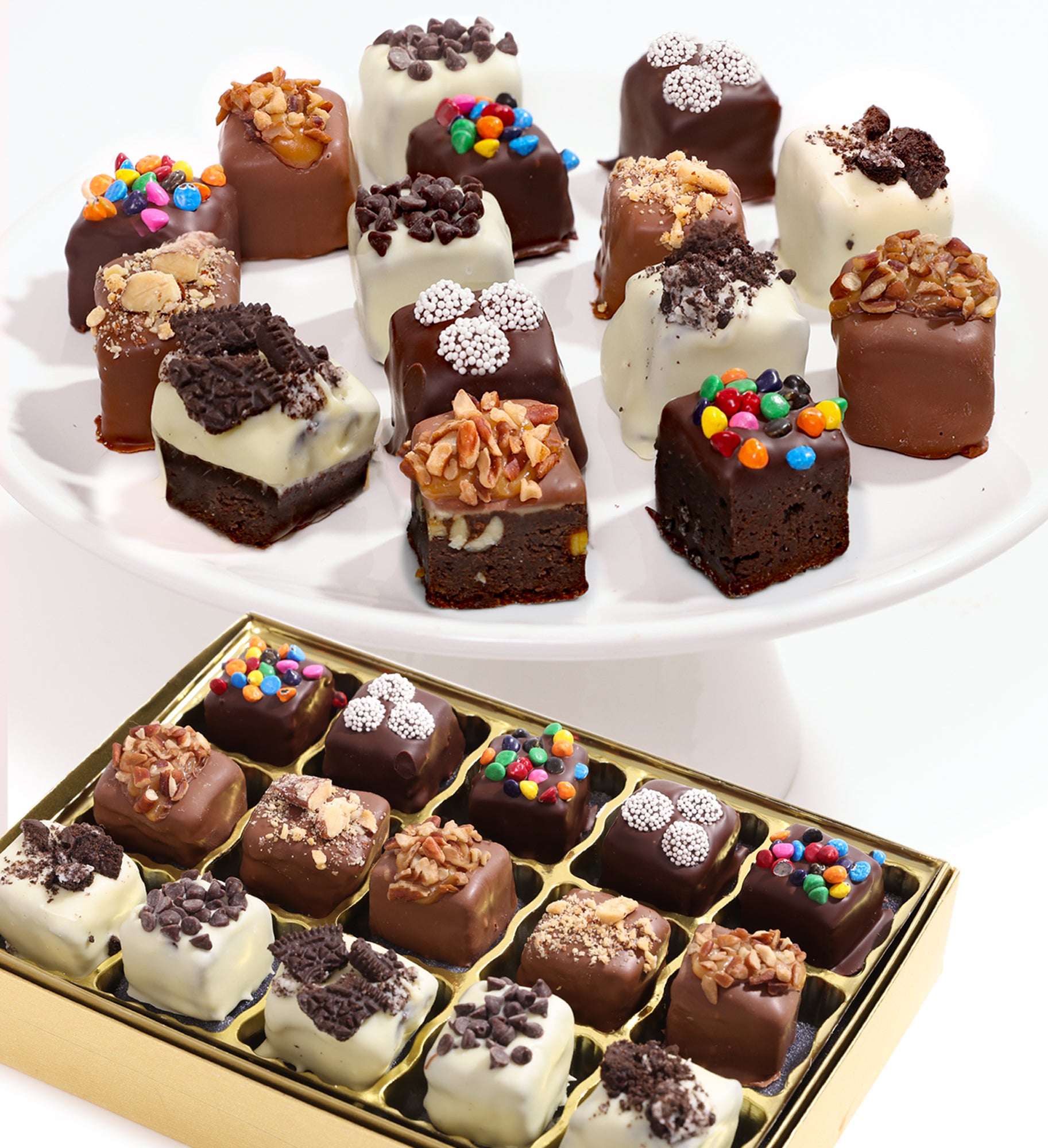 Belgian Chocolate Covered Brownie Bites